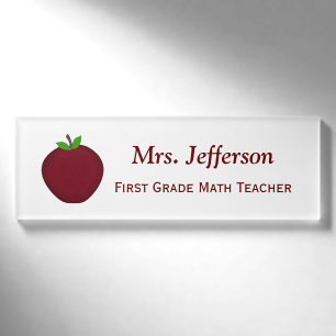 Badge D'identification Étiquette nommée personnalisée de professeurs
