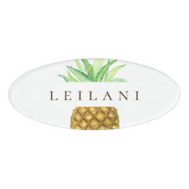 Badge D'identification Étiquette nommée personnalisée par île d'ananas