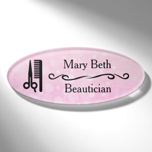 Badge D'identification Étiquettes personnalisées de nom de salon de