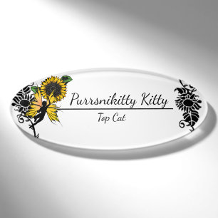 Badge D'identification Fée de l'ombre tournesol