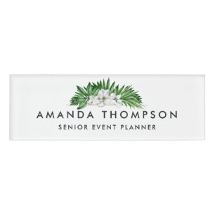 Badge D'identification Feuillage de verdure tropicale