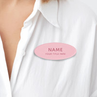 Fille personnalisée Blush Pink Simple Basic Titre 
