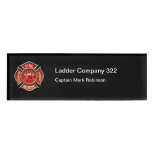 Badge D'identification FIrehouse Capitaine de chasseur