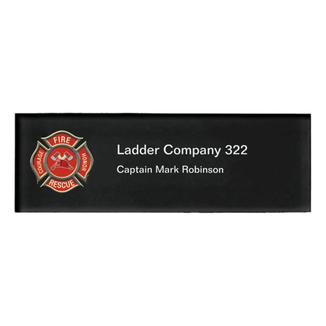 Badge D'identification FIrehouse Capitaine de chasseur (Devant)