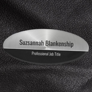 Badge D'identification Flare métallique professionnelle en acier inoxydab