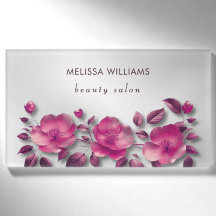 Fleur Métallique Rose Brillante Argent