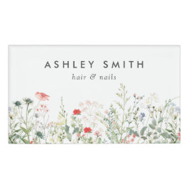 Badge D'identification Fleur sauvage Meadow