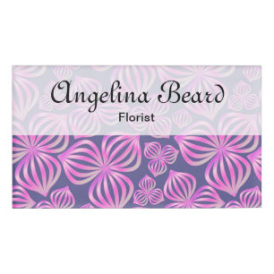 Badge D'identification Fleurs abstraites bleu rose transparent + vos idée