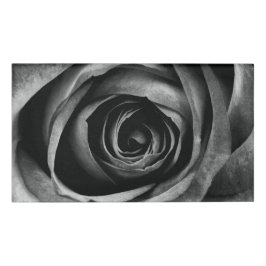Badge D'identification Floral Rose noir Vintage décoratif