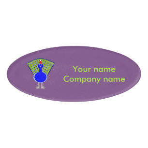 Badge D'identification Funny Christmas Peacock Personnalisé