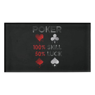 Badge D'identification Funny poker Poker 100% Skill et 50% Luck