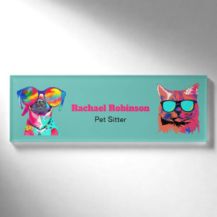 Badge D'identification Garde d'animaux de compagnie amusante Promeneur de