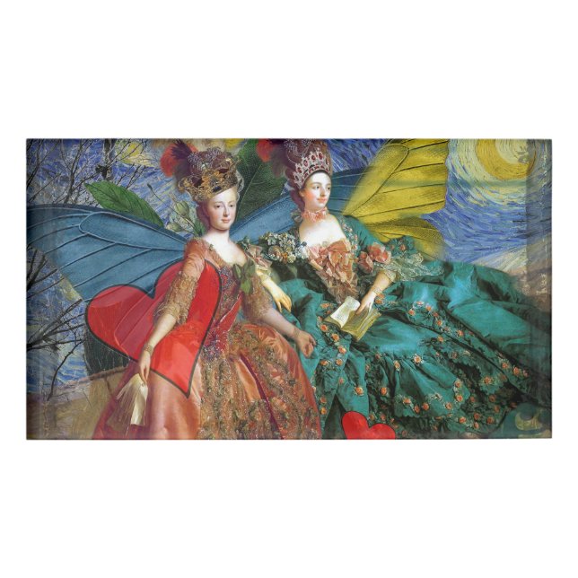 Badge D'identification Gemini gothique classique femme papillon Whimsical (Devant)