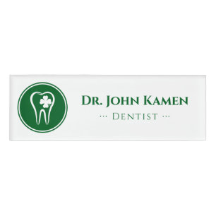 Badge D'identification Gold Dentist Dents chanceux