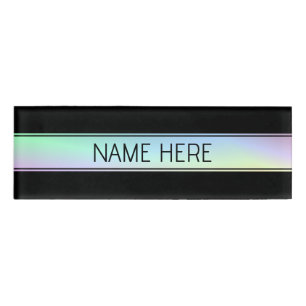 Badge D'identification Gradient coloré moderne et texte modifiable