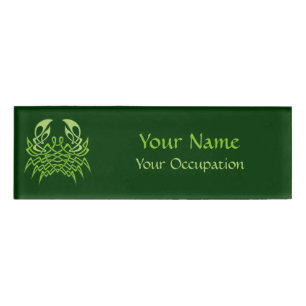 Badge D'identification Green crab Celtic Knot