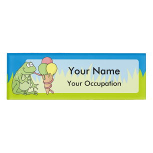 Badge D'identification Grenouille à crème glacée