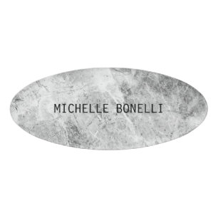 Badge D'identification Gris Mur Design Arrière - plan Plat Lisible Modern