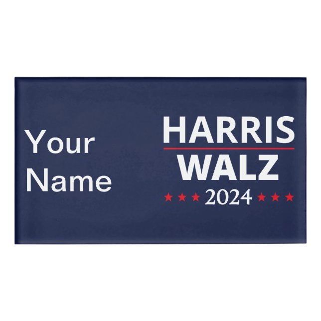 Badge D'identification Harris Walz Election 2024 III (Devant)