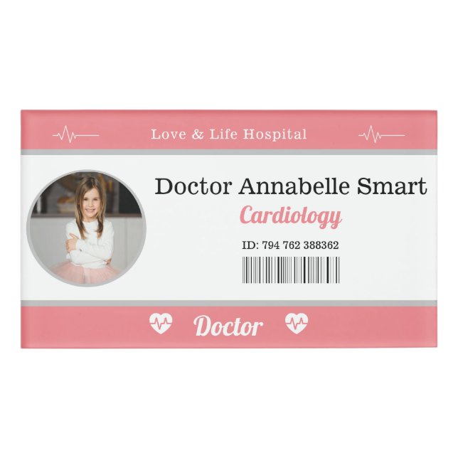 Badge D'identification ID Médicale pour enfants (Devant)