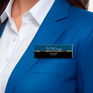 Badge D'identification Immobiliers de thème fermant chic d'agent
