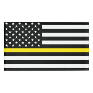 Badge D'identification Indicateur Dispatchers de ligne jaune mince