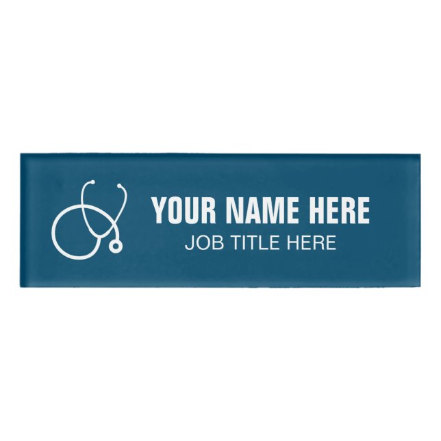 Badge D'identification Indications de nom magnétique pour le médecin ou l (Devant)