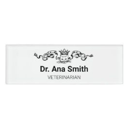 Badge D'identification Industrie vétérinaire de chat illustrée