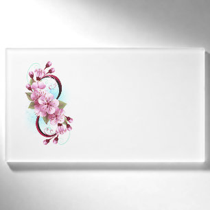Badge D'identification Infinité avec les fleurs Sakura