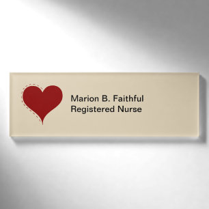 Badge D'identification Infirmier autorisé de symbole de coeur Médicale