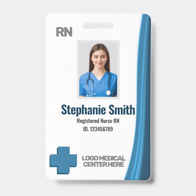 Badge d'identification infirmier RNs photo d'emplo (Avant)