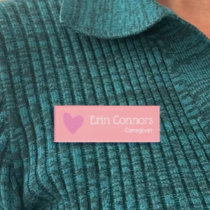 Badge D'identification Infirmière infirmière Coeur rose