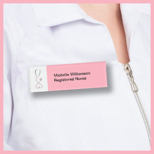Badge D'identification Infirmière pour la santé des femmes Stethoscope