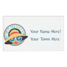 Insigne de nom magnétique rectangulaire LBIG