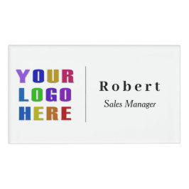 Badge D'identification Insigne de nom personnalisé avec logo