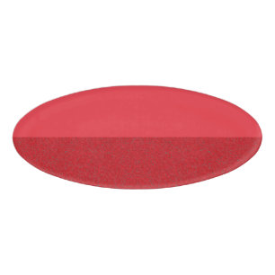 Badge D'identification Insigne ovale rouge de tomate demi-texture réversi