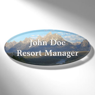 Badge D'identification Jackson Hole Mountains (Grand Teton National Park)