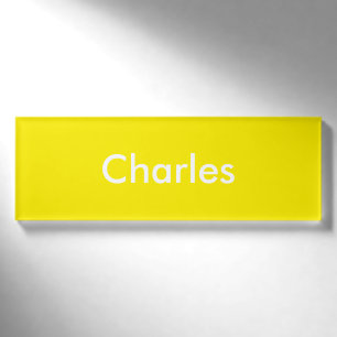 Badge D'identification Jaune Daffodique Modèle personnalisé