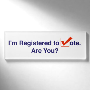 Badge D'identification Je suis inscrit au vote 2024
