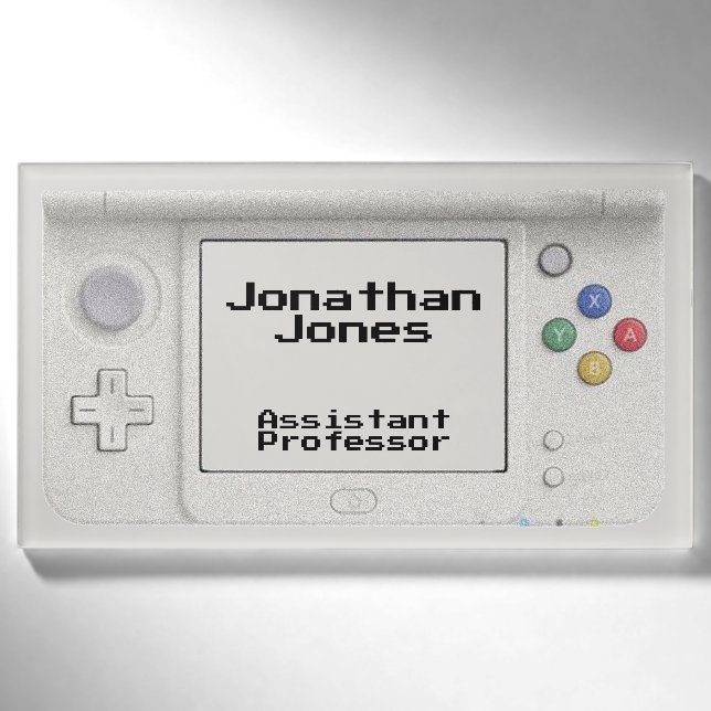 Badge D'identification Jeu électronique à main personnalisé Vieux-École (Devant)