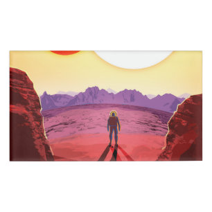 Badge D'identification Kepler Space Voyage Destination Planète Aventure