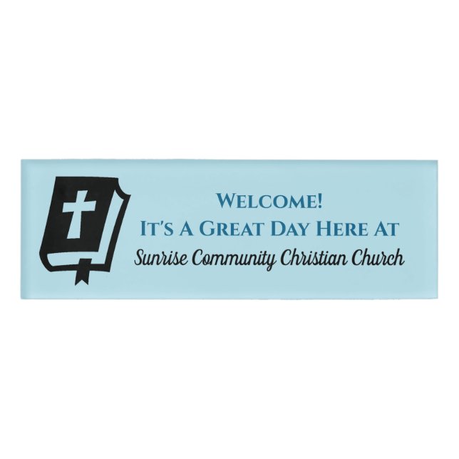 Badge D'identification La Bible Église chrétienne Greeter Usher Bienvenue (Devant)