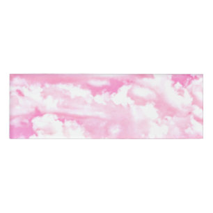 Badge D'identification La décoration des nuages roses de Fuchsia