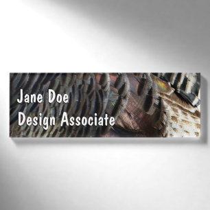 Badge D'identification La Turquie sauvage Plumes I Abstrait Nature Design