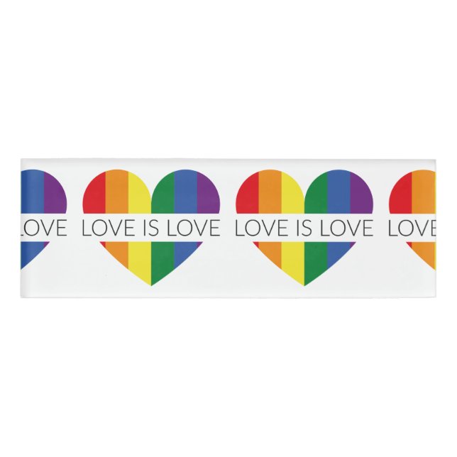 Badge D'identification L'amour de l'illustration LGBT est amour (Devant)
