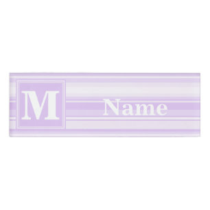 Badge D'identification Landes lilas monogrammes