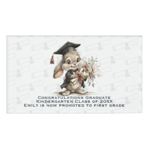 Badge D'identification Lapin de fin d'études – Motif de diplôme mignon