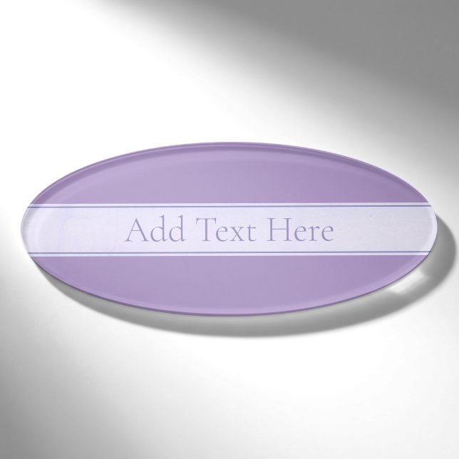Badge D'identification Lavande Lumière Personnalisable Purple (Devant)