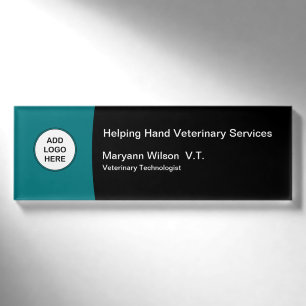 Badge D'identification Le vétérinaire entretient le logo