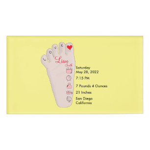 Badge D'identification Les détails de Birth Stats